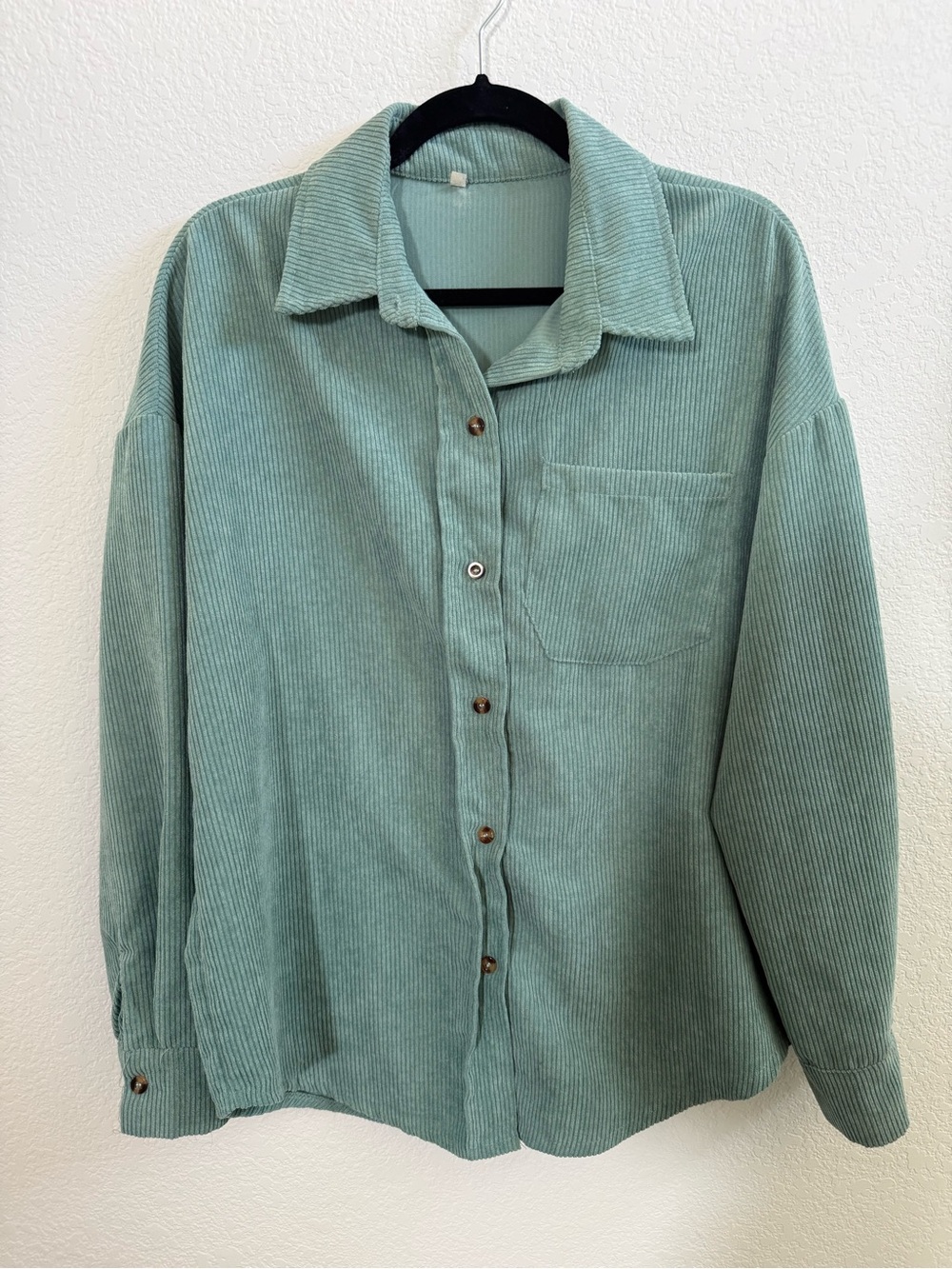 Cider Sage Green Corduroy Button-Down Shirt